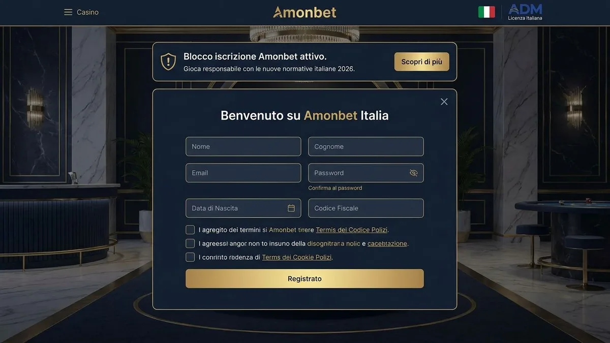 Registrazione con bonus